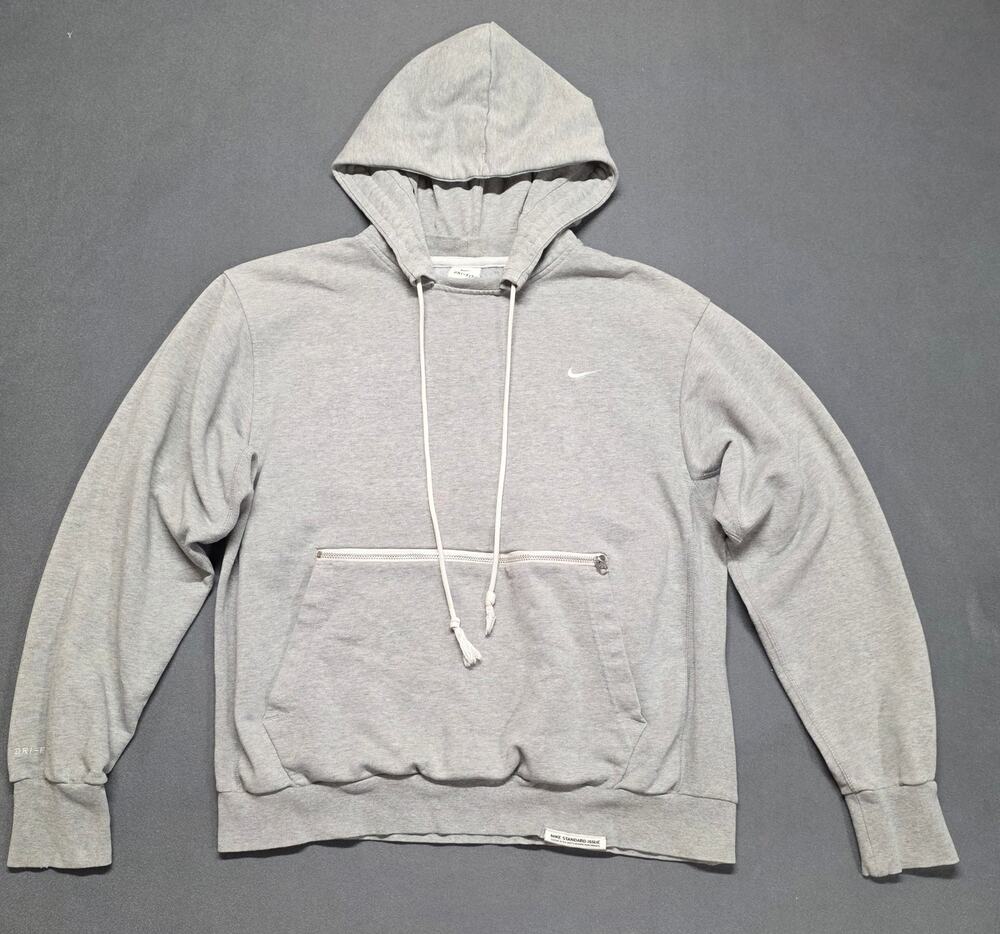 Nike Hoodie Mens Medium Gray Standard Issue Basketball Fleece Hooded Sweatshirt